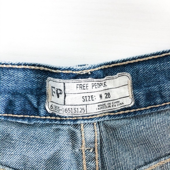 Free People Lace Denim Shorts NWOT - Picture 5 of 5